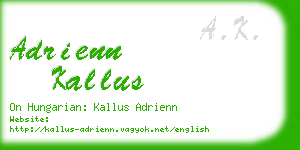 adrienn kallus business card